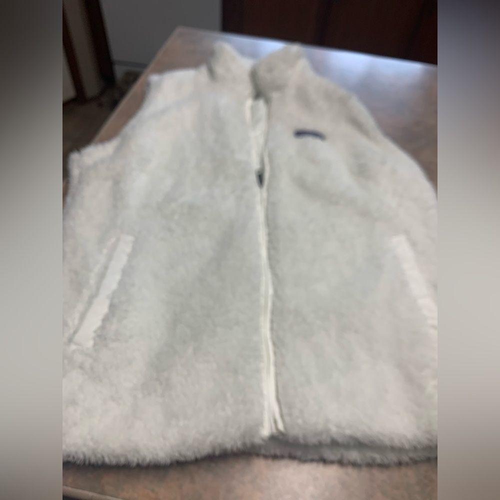 Women's White Fleece Vest